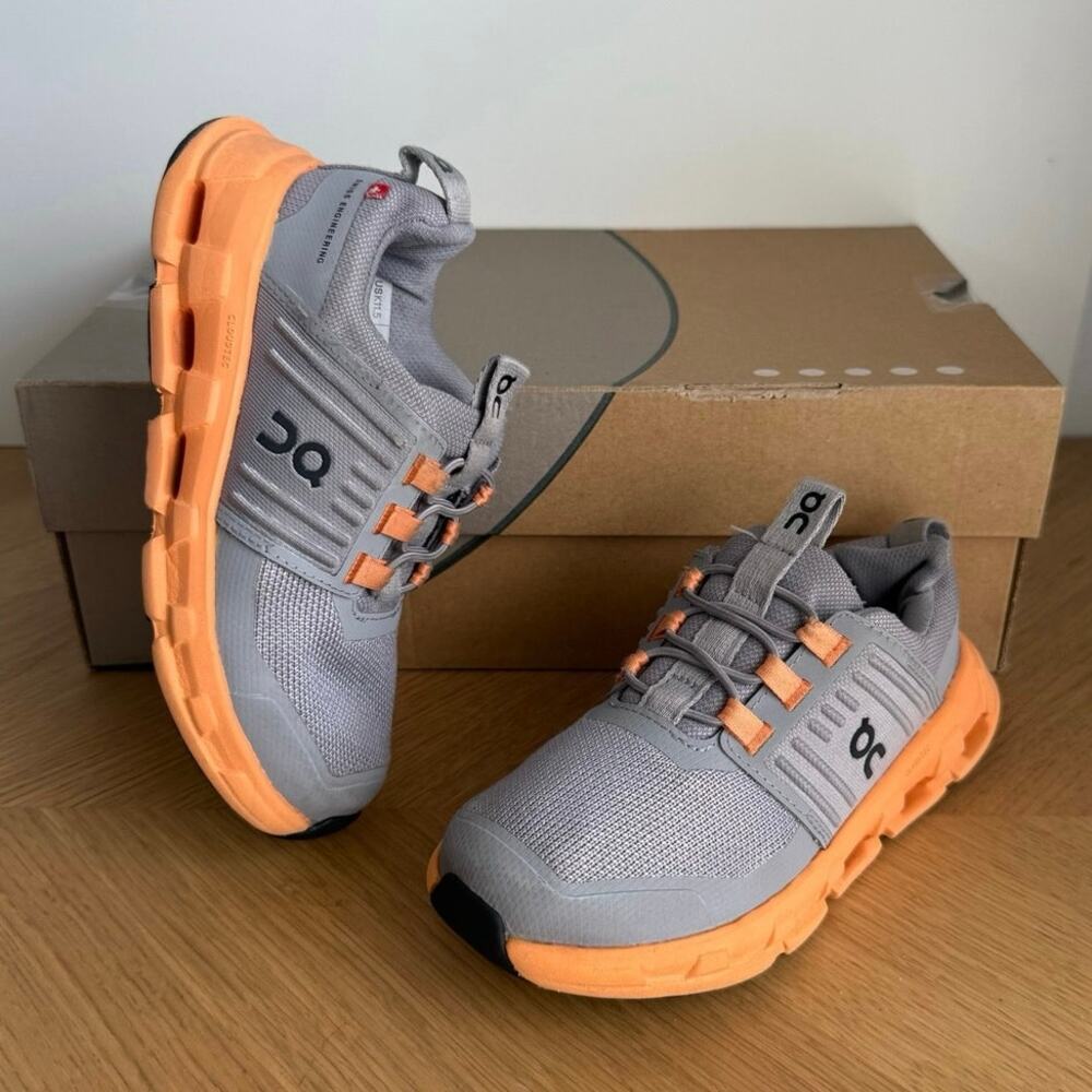 On Cloud Cloudplay Orange/Grey Toddler Sneakers- SZ 11.5 C